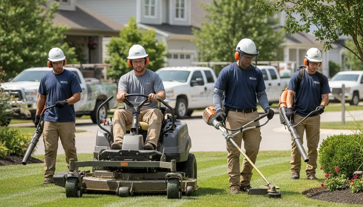 Dayton, OH tree service crew providing professional lawn and tree care for local homeowners