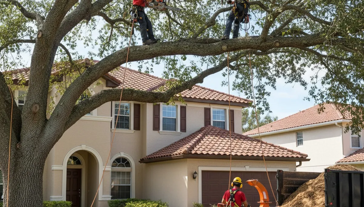 Tree service crew in Dayton, OH handling professional tree removal for local property owners