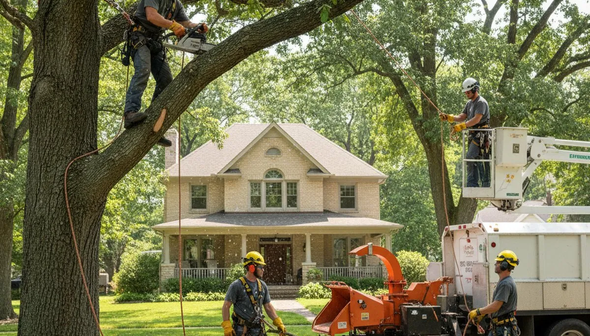 Tree service crew in Dayton, OH providing professional tree removal for homeowners and businesses